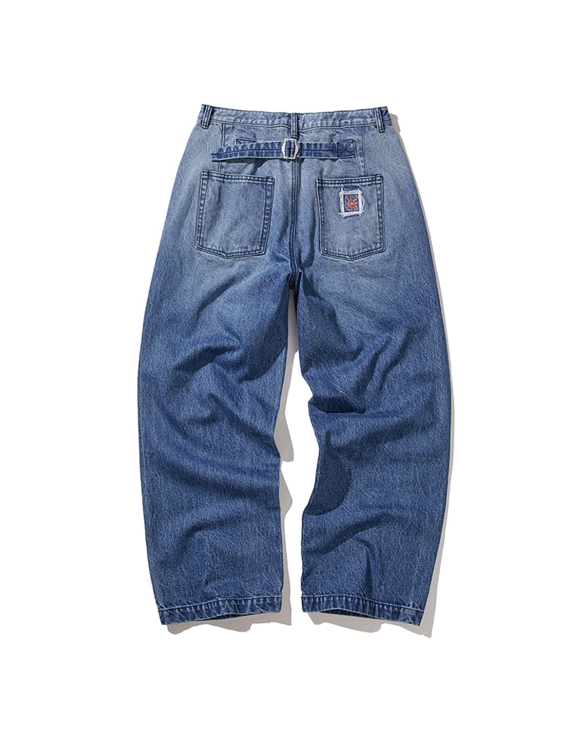 카락터(KARACTOR) Army denim work pants / Mid blue