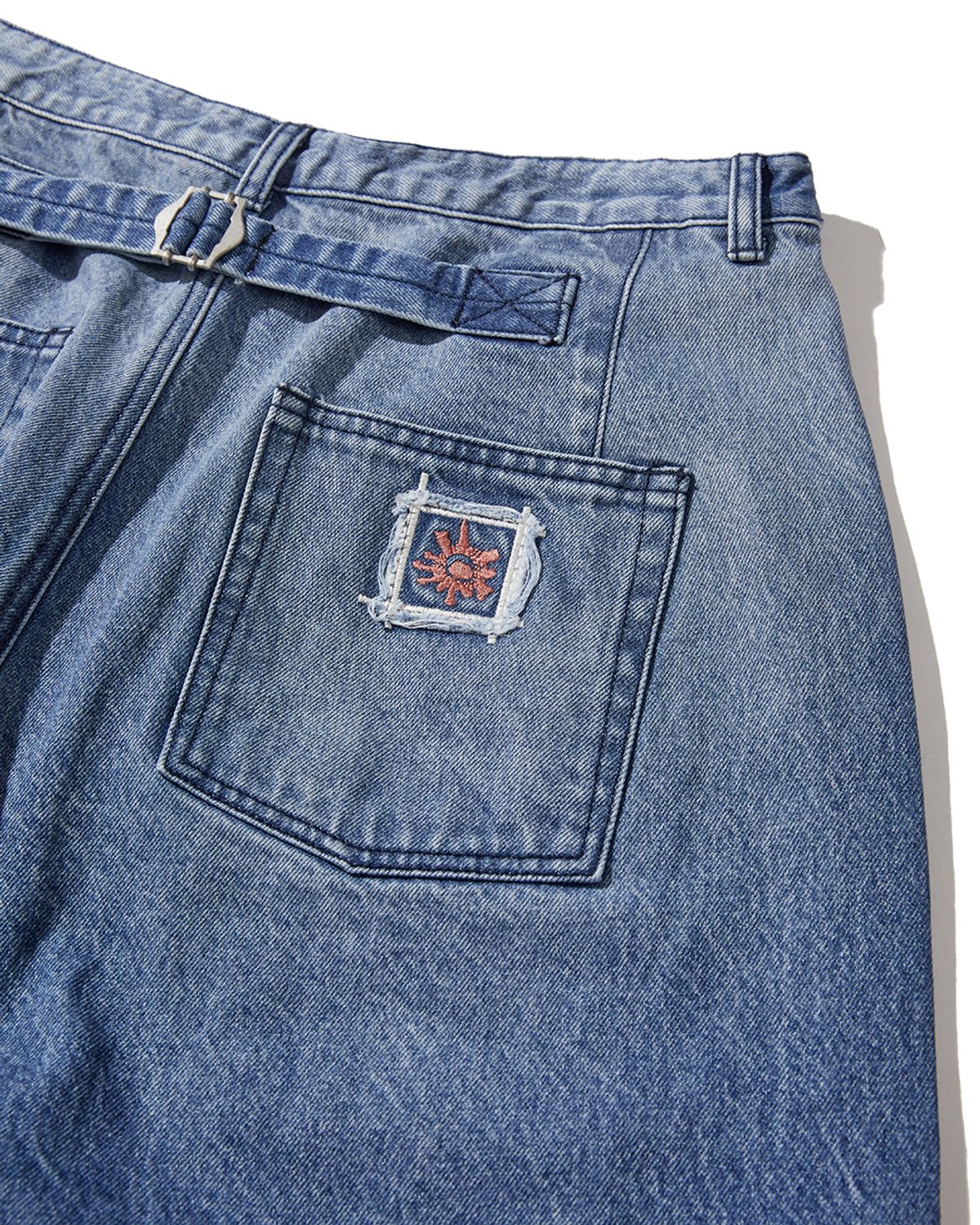 카락터(KARACTOR) Army denim work pants / Mid blue