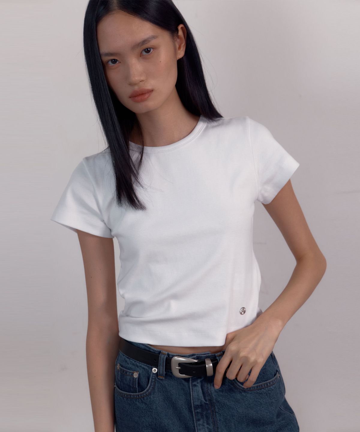 38컴온커먼(38COMEONCOMMON) Symbol Slim 90s T-Shirts (White)