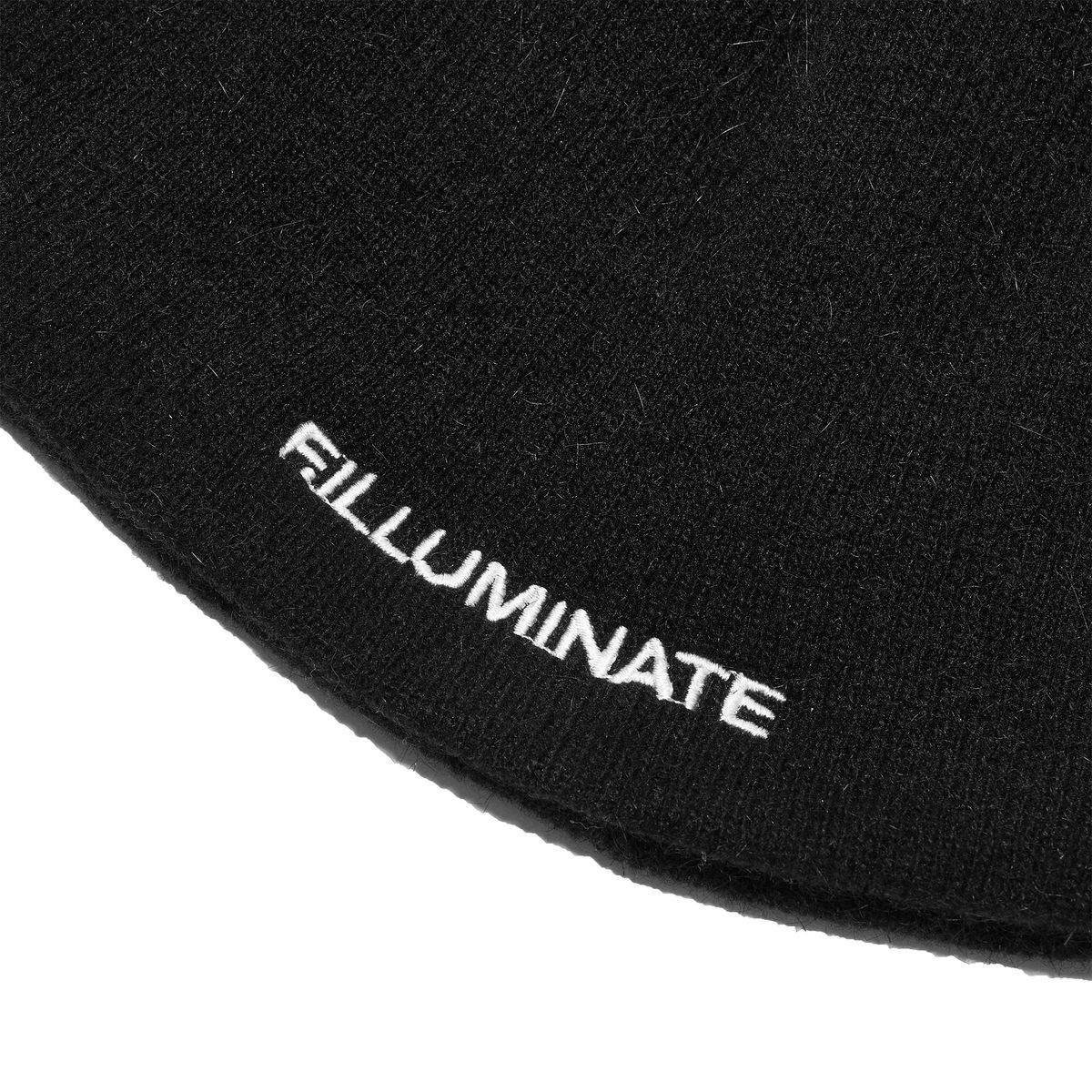 필루미네이트(FILLUMINATE) 헤어리 로고 비니-블랙