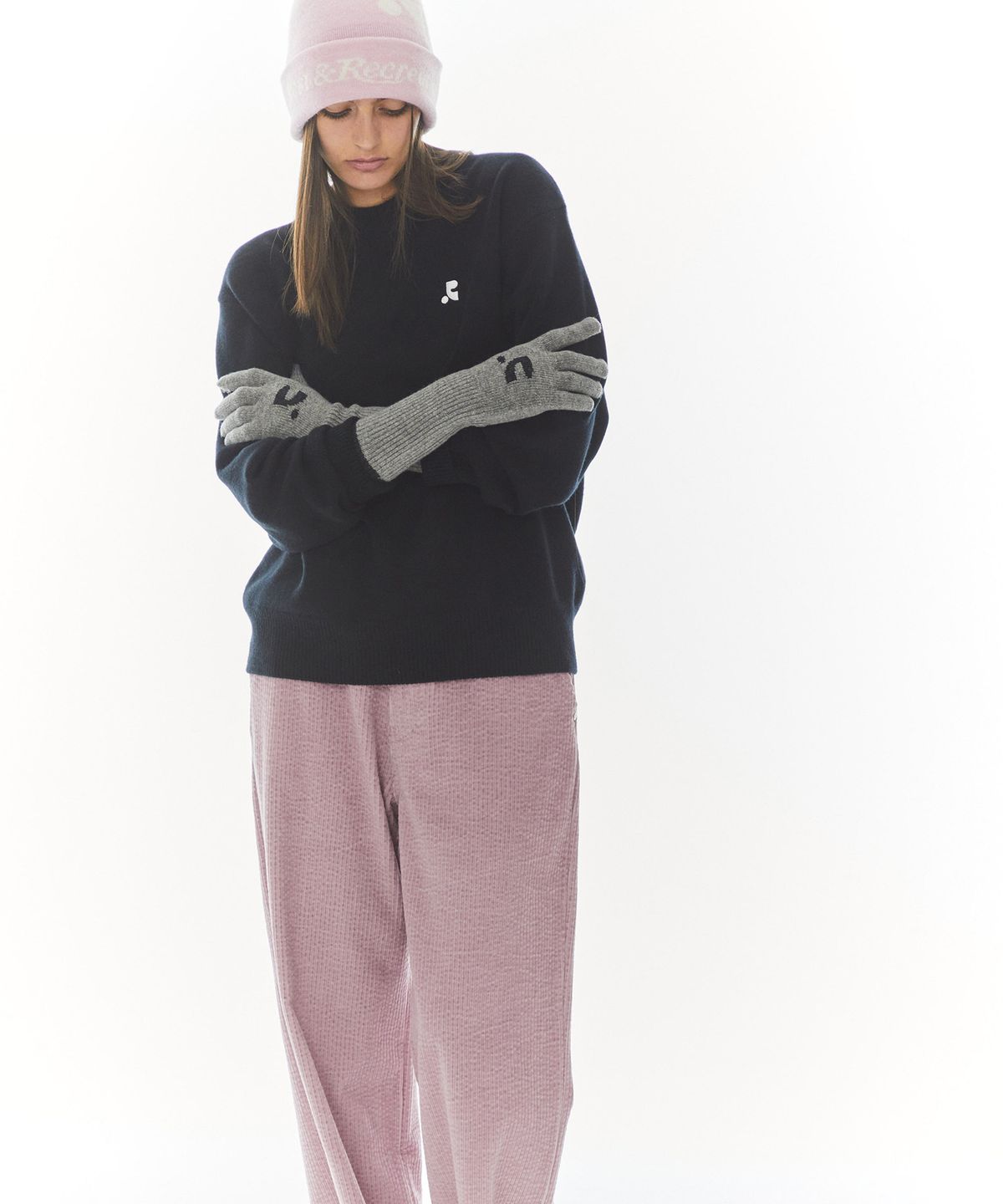 레스트앤레크레이션(REST&RECREATION) KNIT LONG GLOVE - GREY