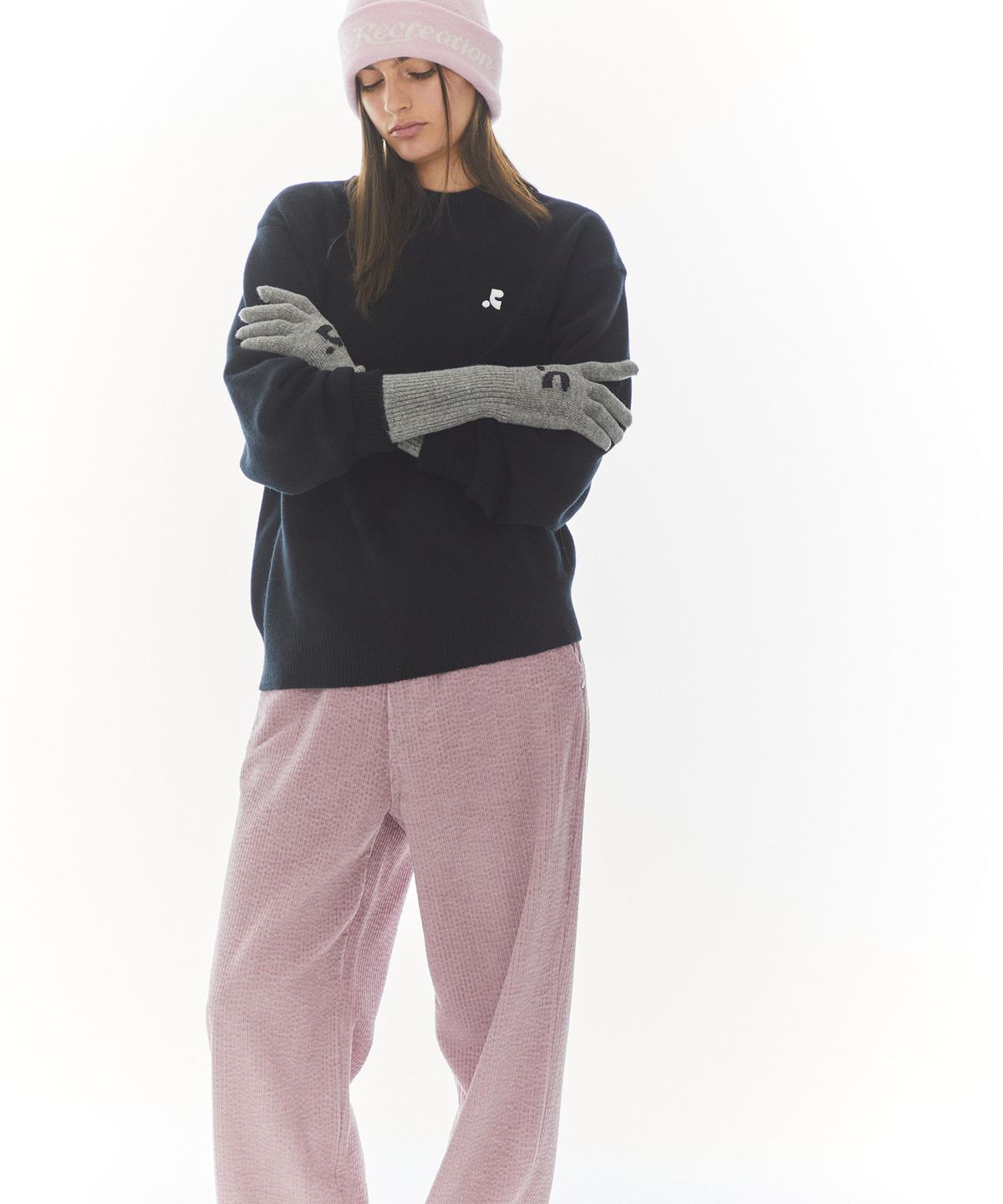 레스트앤레크레이션(REST&RECREATION) KNIT LONG GLOVE - GREY
