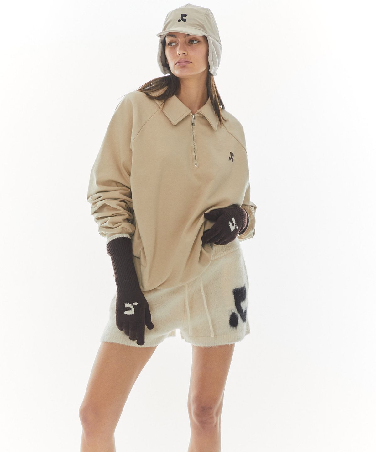레스트앤레크레이션(REST&RECREATION) KNIT LONG GLOVE - BROWN