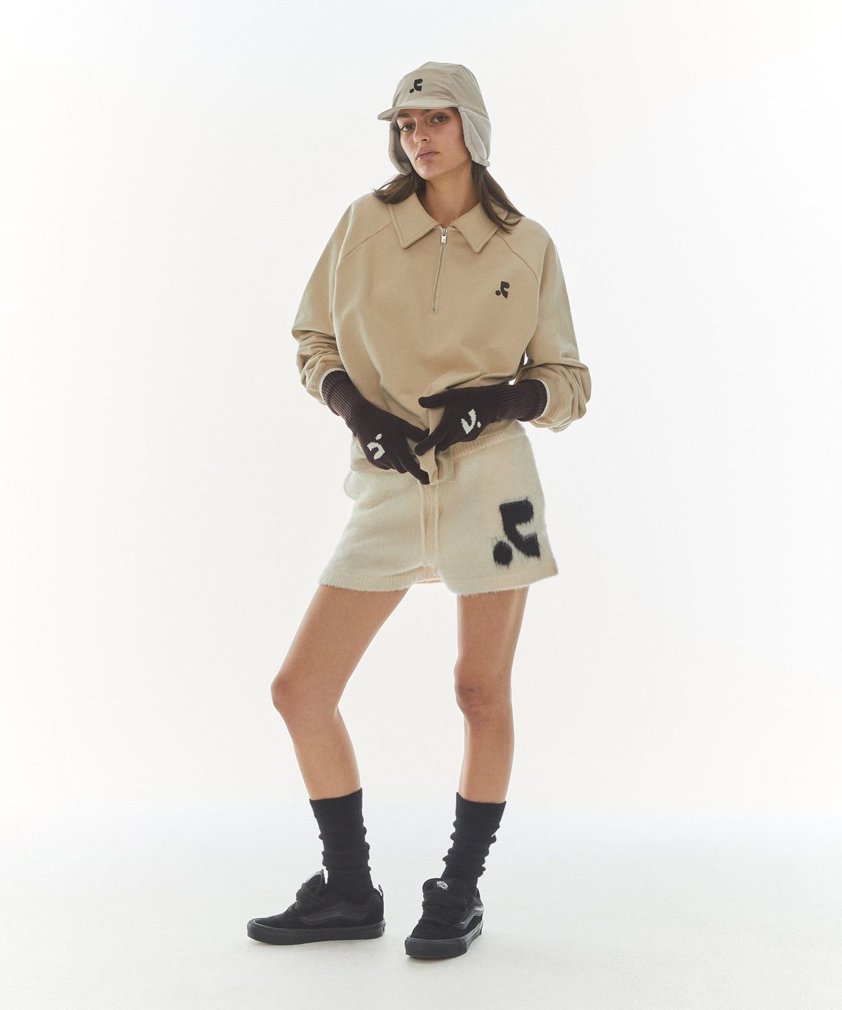 레스트앤레크레이션(REST&RECREATION) KNIT LONG GLOVE - BROWN