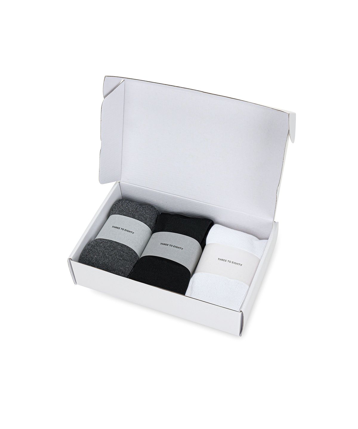 쓰리투에이티(THREE TO EIGHTY) LOGO CUSHION CREW SOCKS (SET)