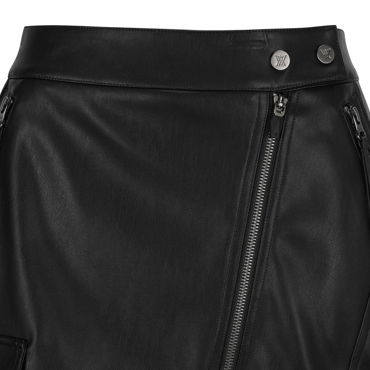 어뉴골프(ANEW GOLF) W FAUX LEATHER A-LINE SQ_BK