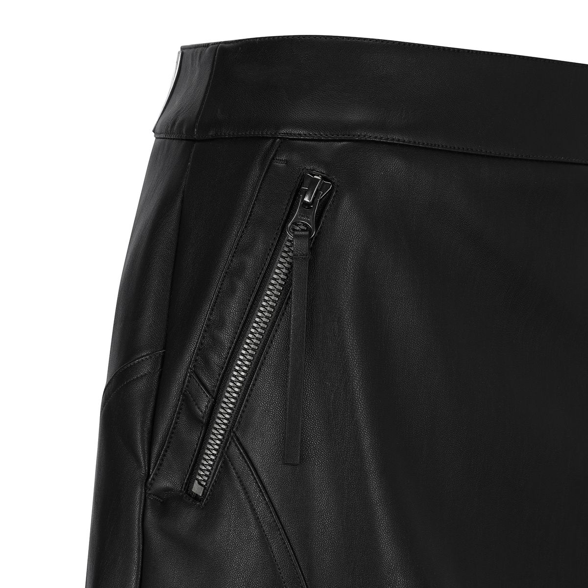 어뉴골프(ANEW GOLF) W FAUX LEATHER A-LINE SQ_BK