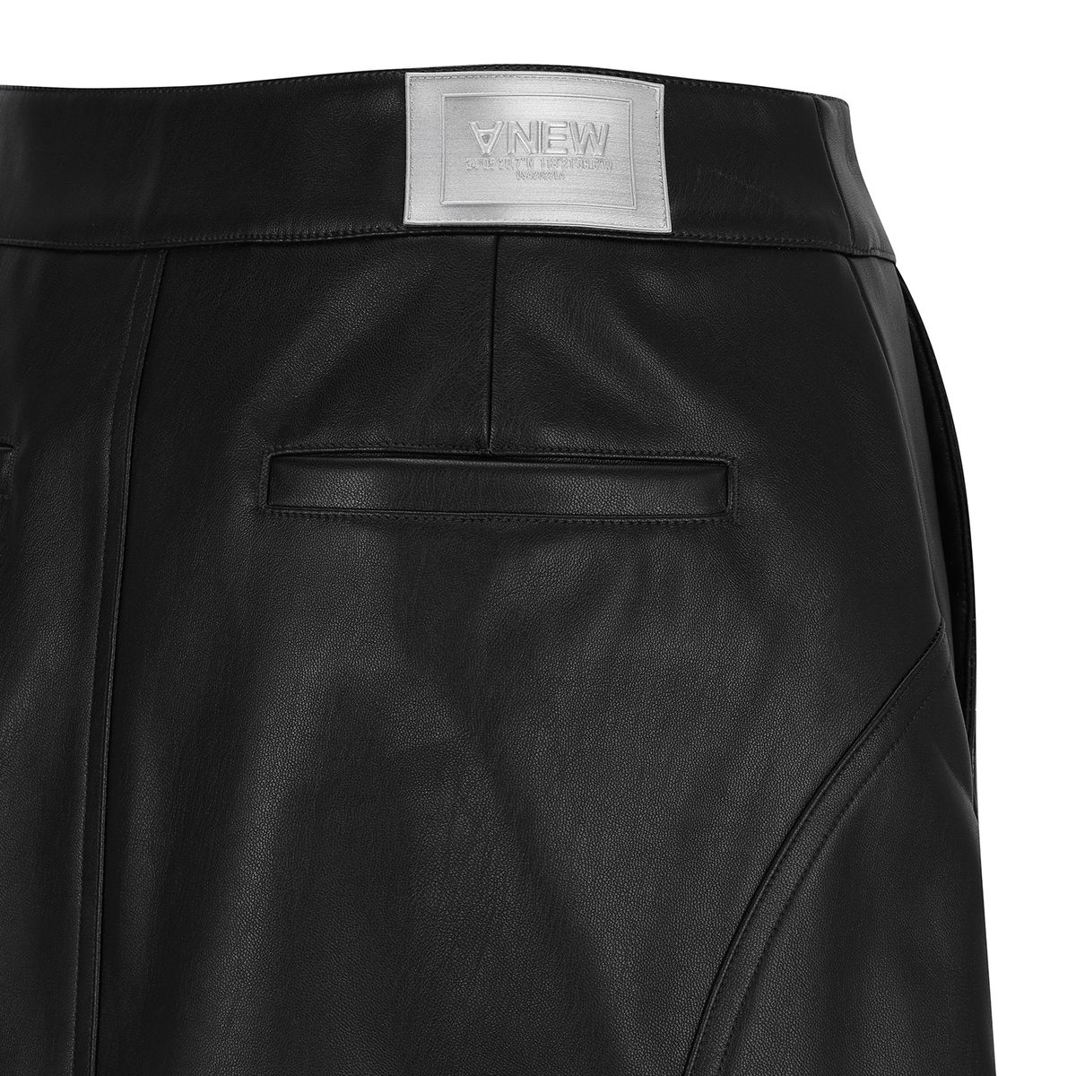어뉴골프(ANEW GOLF) W FAUX LEATHER A-LINE SQ_BK