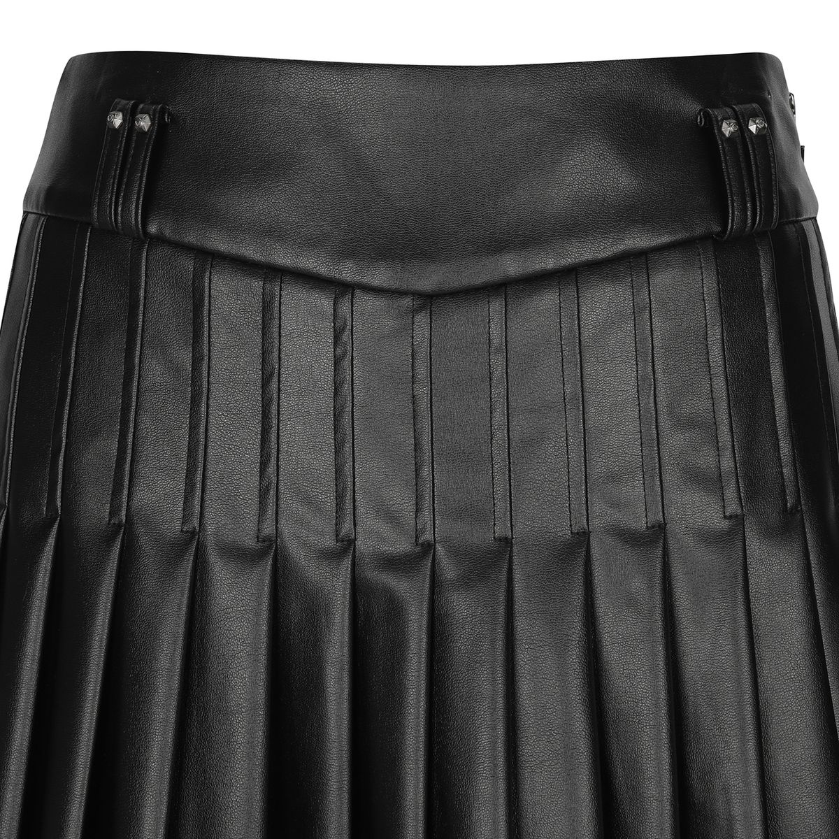 어뉴골프(ANEW GOLF) W FAUX LEATHER DOUBLE PLEATED SQ_BK