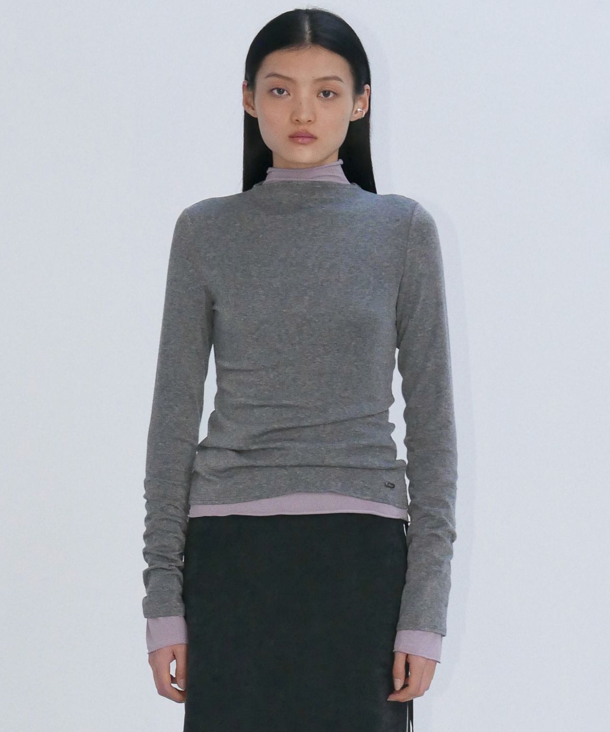 엔오르 스튜디오(ENOR STUDIO) STRETCH RAGLAN T-SHIRTS - DARK GREY