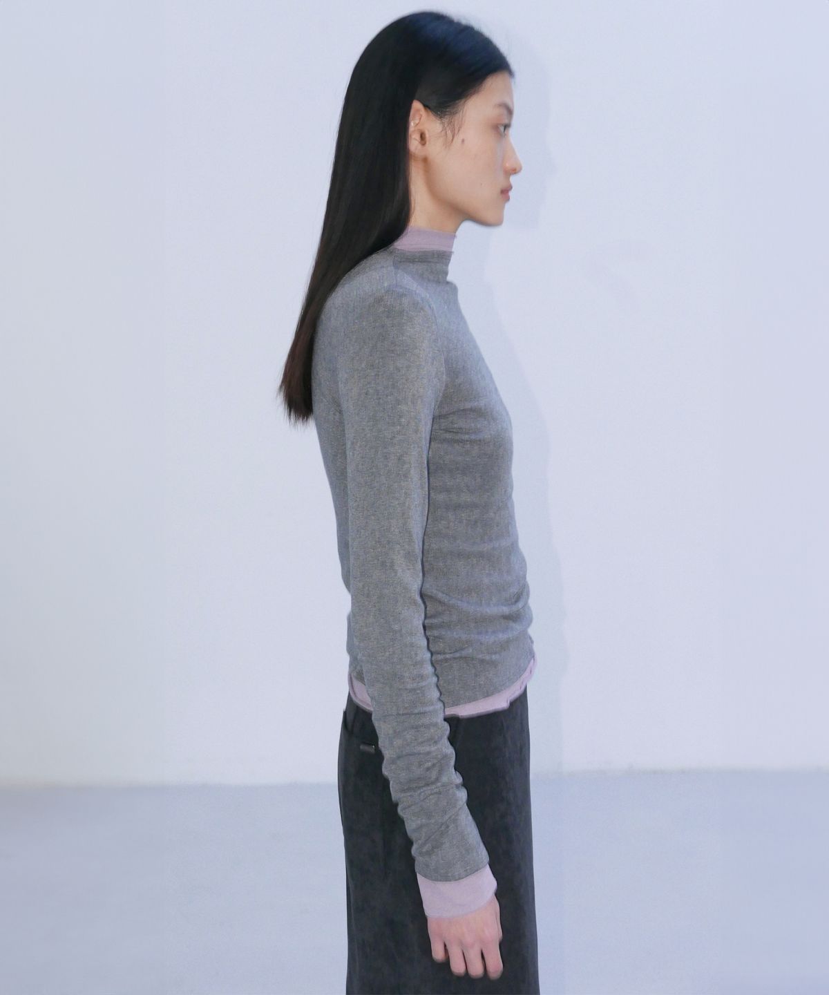 엔오르 스튜디오(ENOR STUDIO) STRETCH RAGLAN T-SHIRTS - DARK GREY