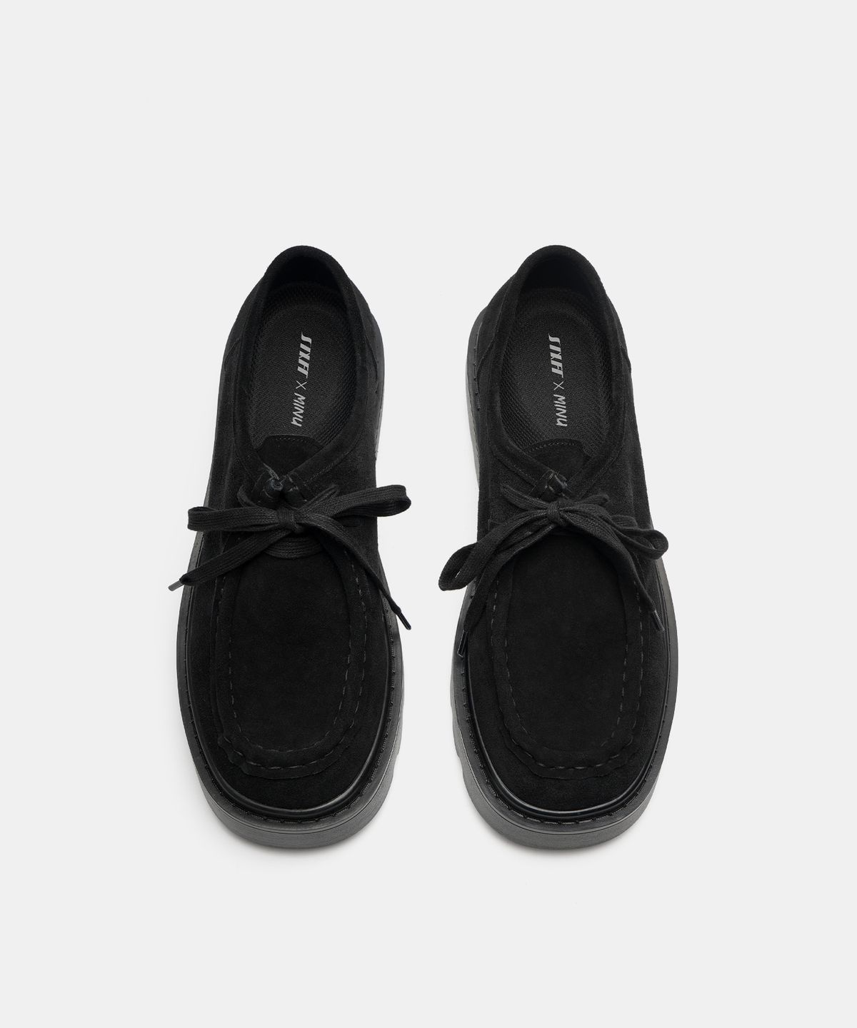 식스핏(6FT) [미누의코디 x 식스핏] BOLD CHUNKY WALLABEE-BLACK