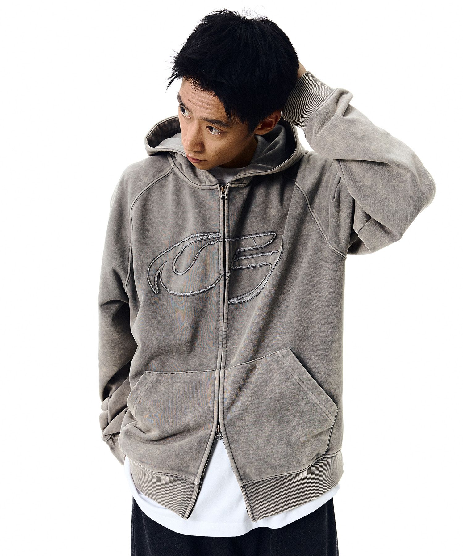 トップス ACLENT Pigment compact zip hoodie Heather Maddie Zip Up Sweatshirt – Cinq à Sept