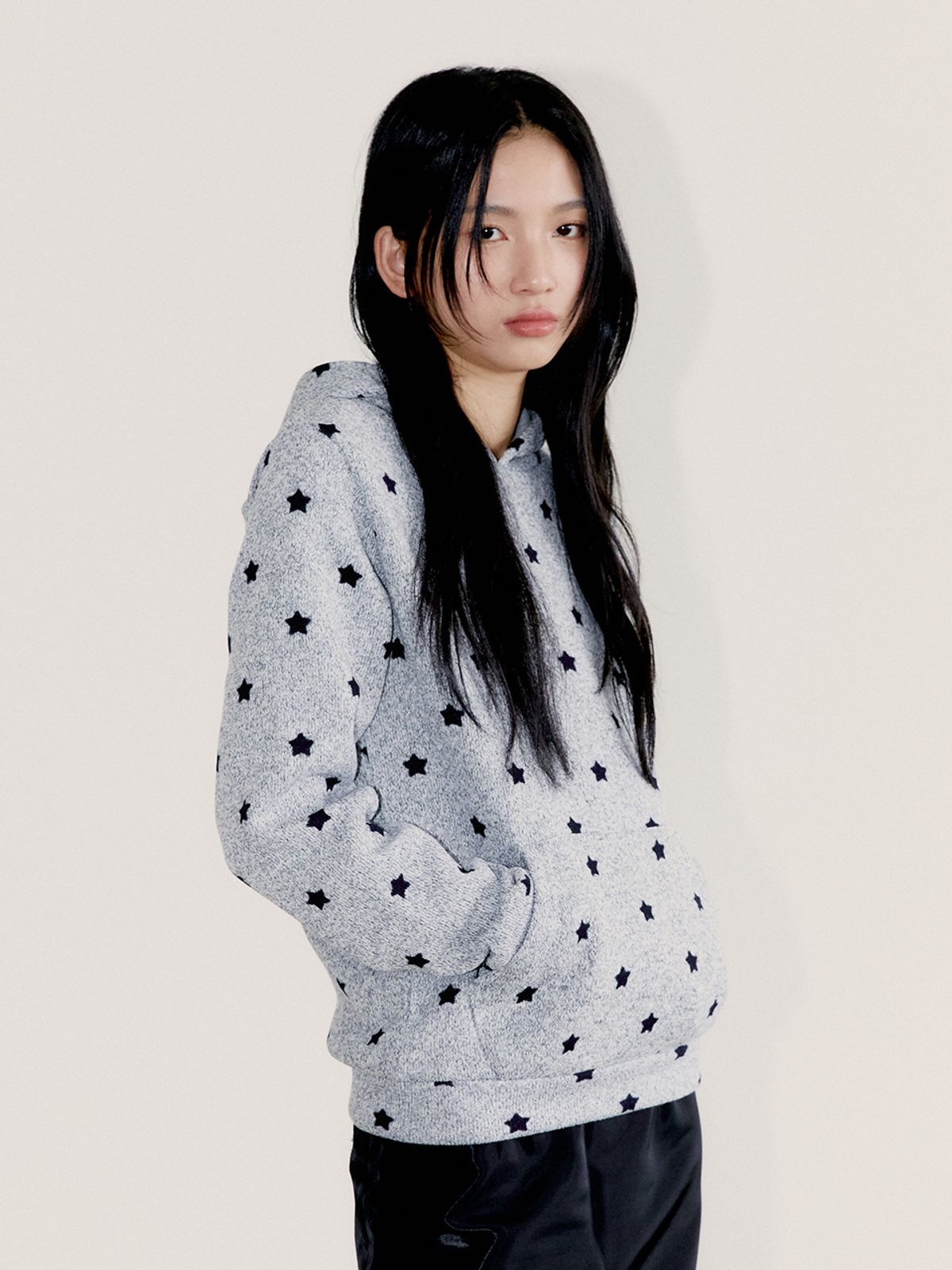 오피쉬(OAFISH) MINI STAR HOODIE, MELANGE