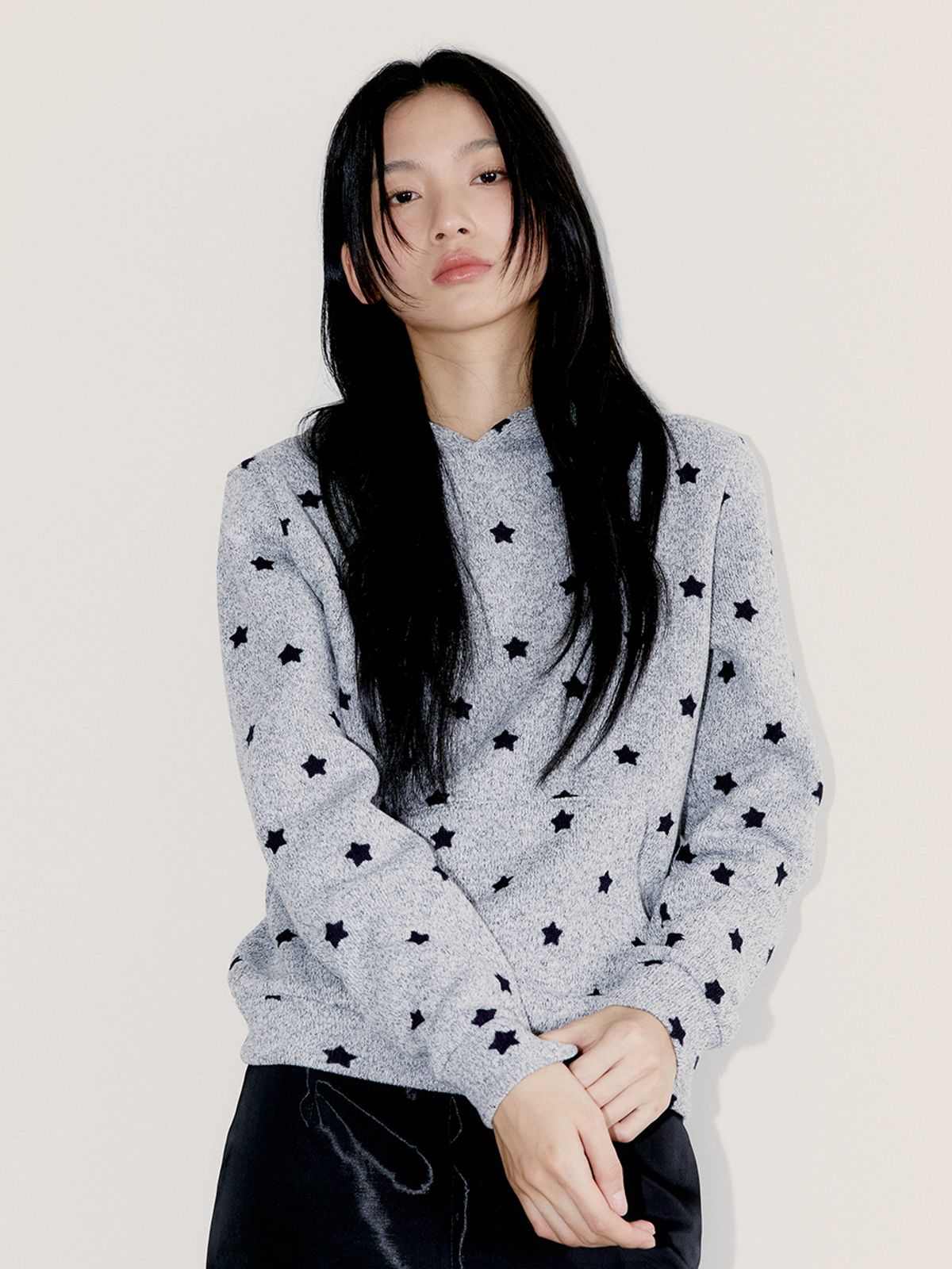 오피쉬(OAFISH) MINI STAR HOODIE, MELANGE