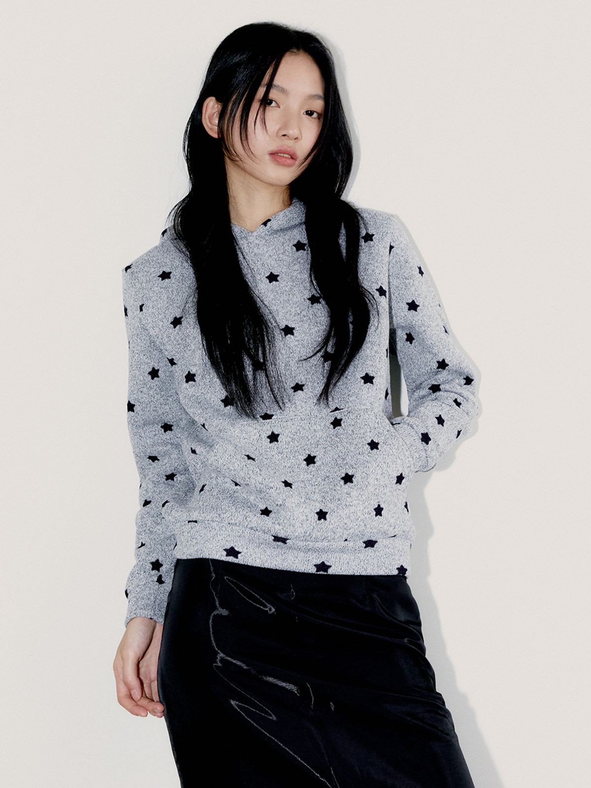 오피쉬(OAFISH) MINI STAR HOODIE, MELANGE
