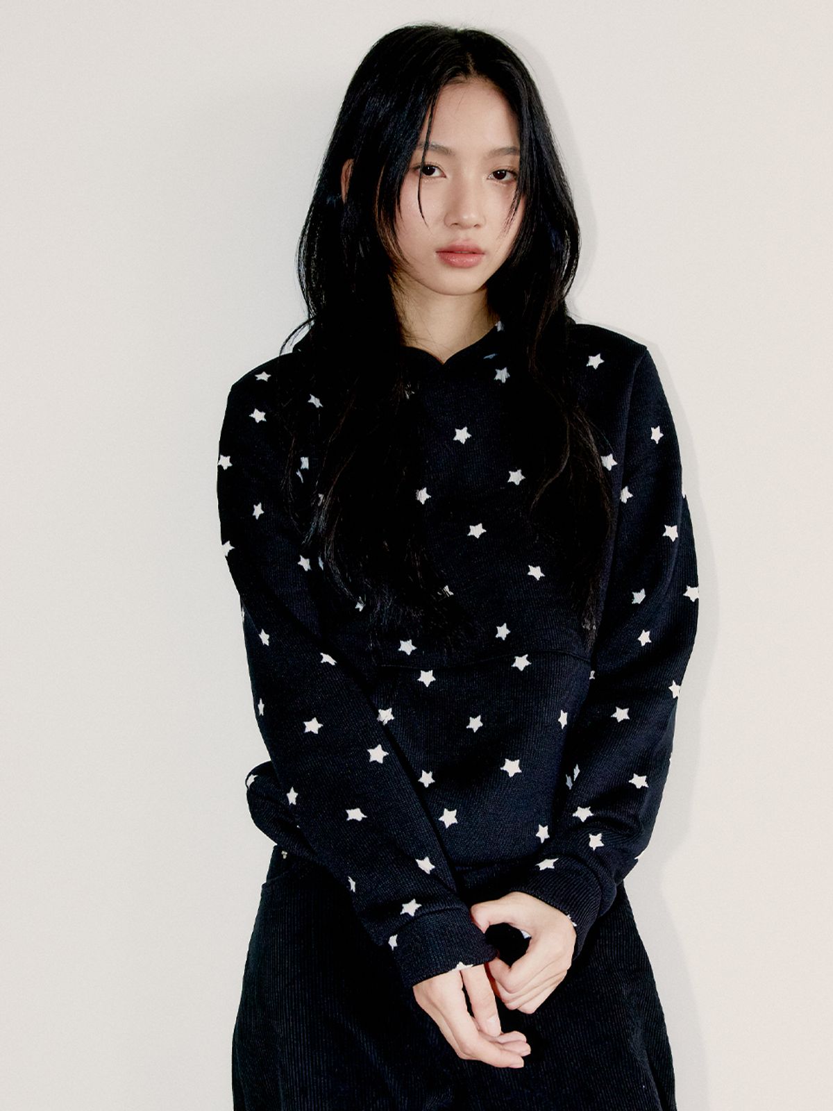 오피쉬(OAFISH) MINI STAR HOODIE, BLACK