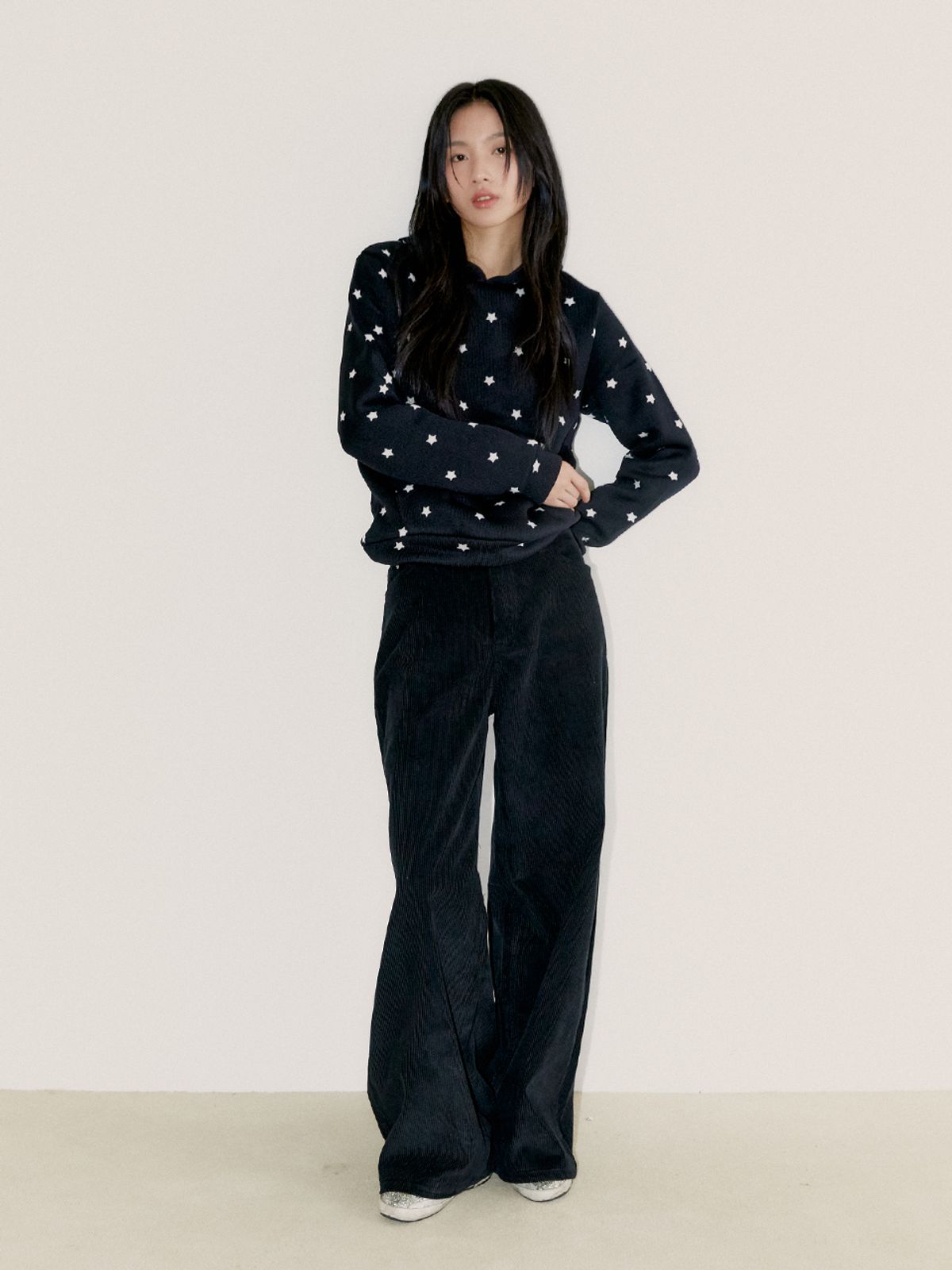 오피쉬(OAFISH) MINI STAR HOODIE, BLACK