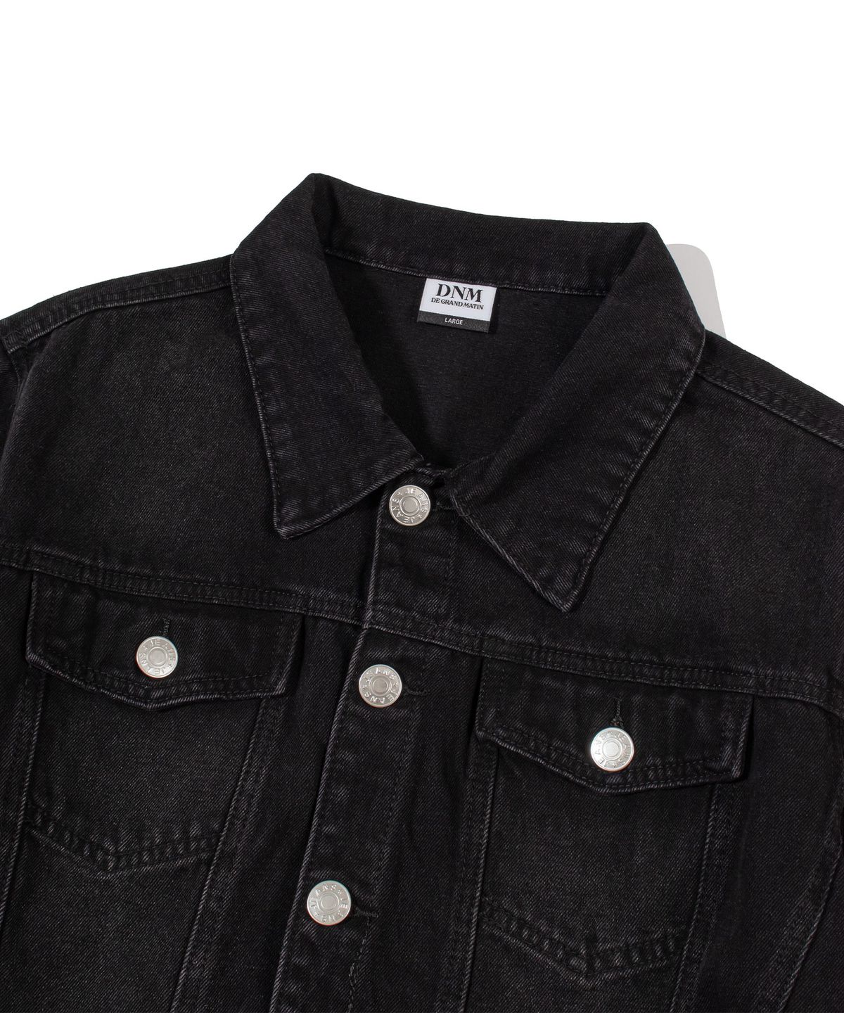 디 그랜드 마틴(DE GRAND MATIN) WASHED DENIM TRUCKER JACKET_BLACK