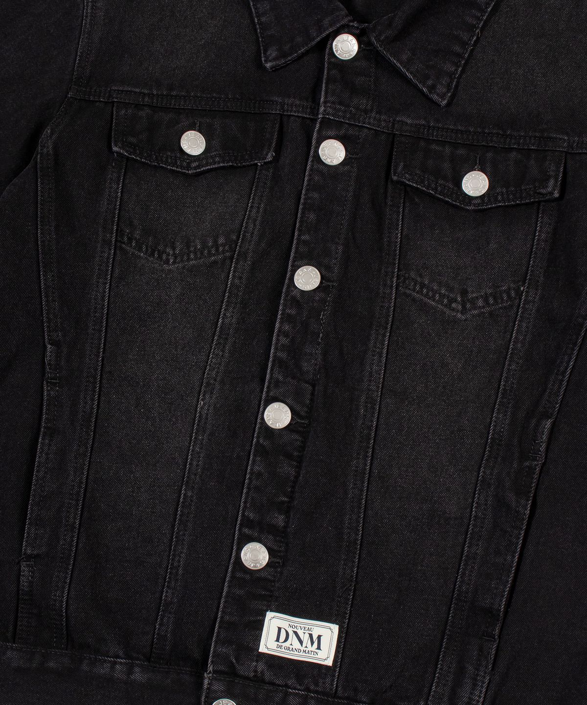 디 그랜드 마틴(DE GRAND MATIN) WASHED DENIM TRUCKER JACKET_BLACK