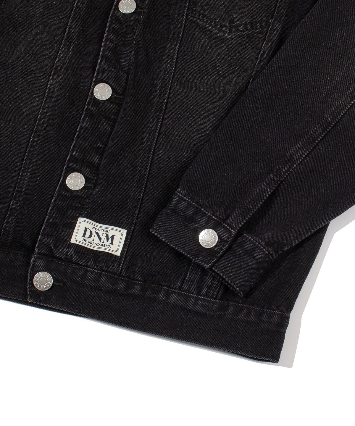 디 그랜드 마틴(DE GRAND MATIN) WASHED DENIM TRUCKER JACKET_BLACK