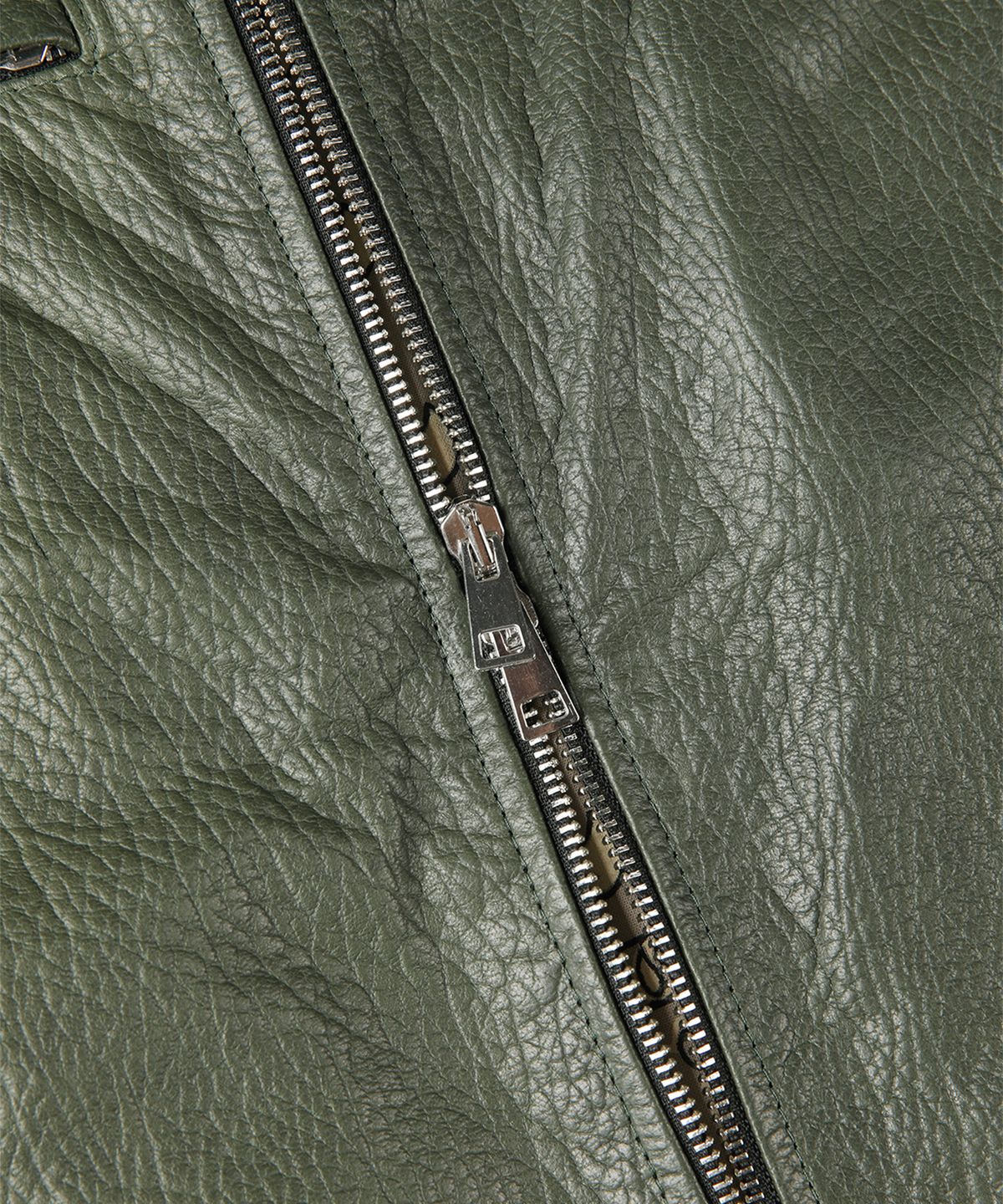 빠니깔레(PANICALE) 그린 블루종 양가죽 자켓