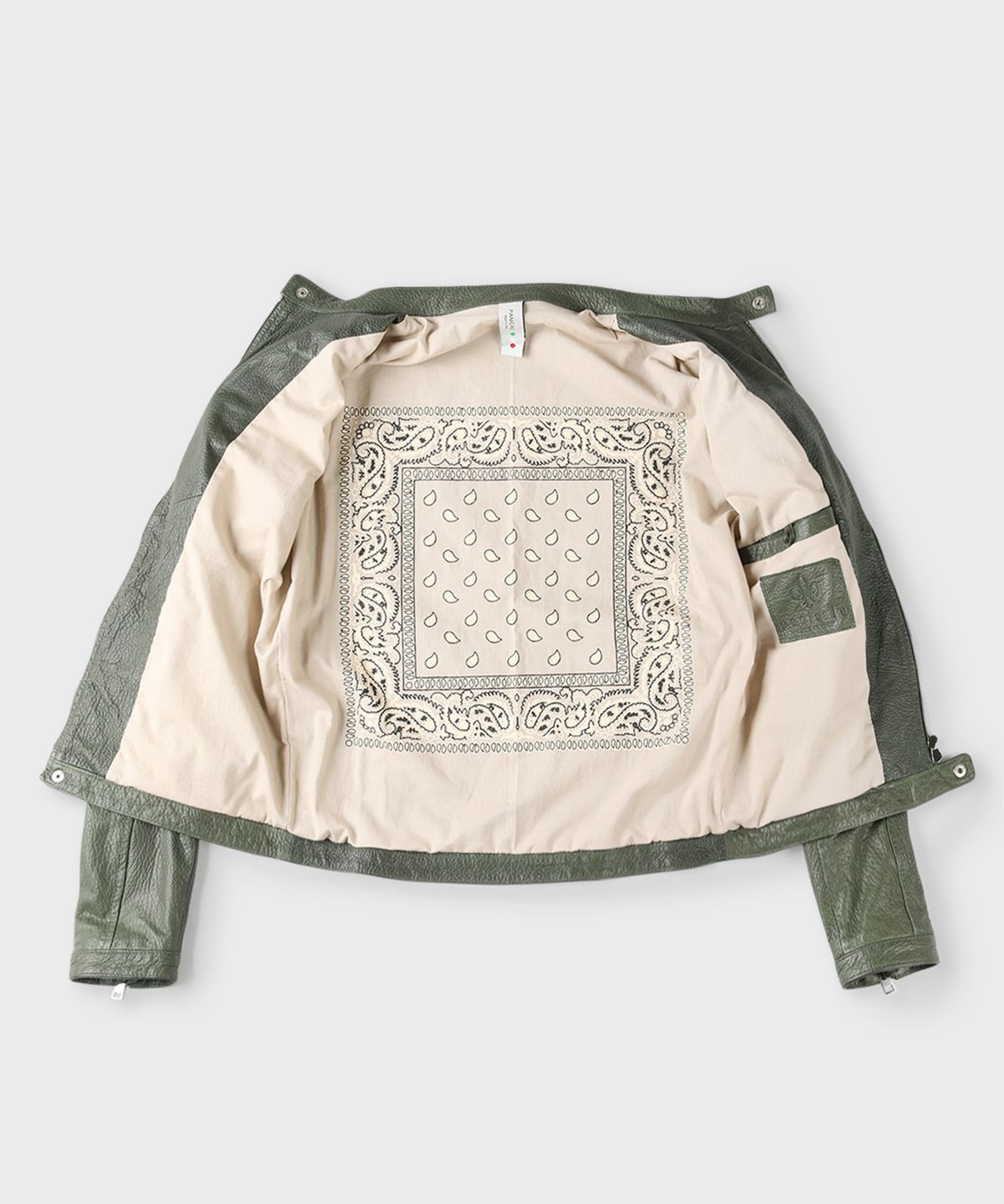 빠니깔레(PANICALE) 그린 블루종 양가죽 자켓