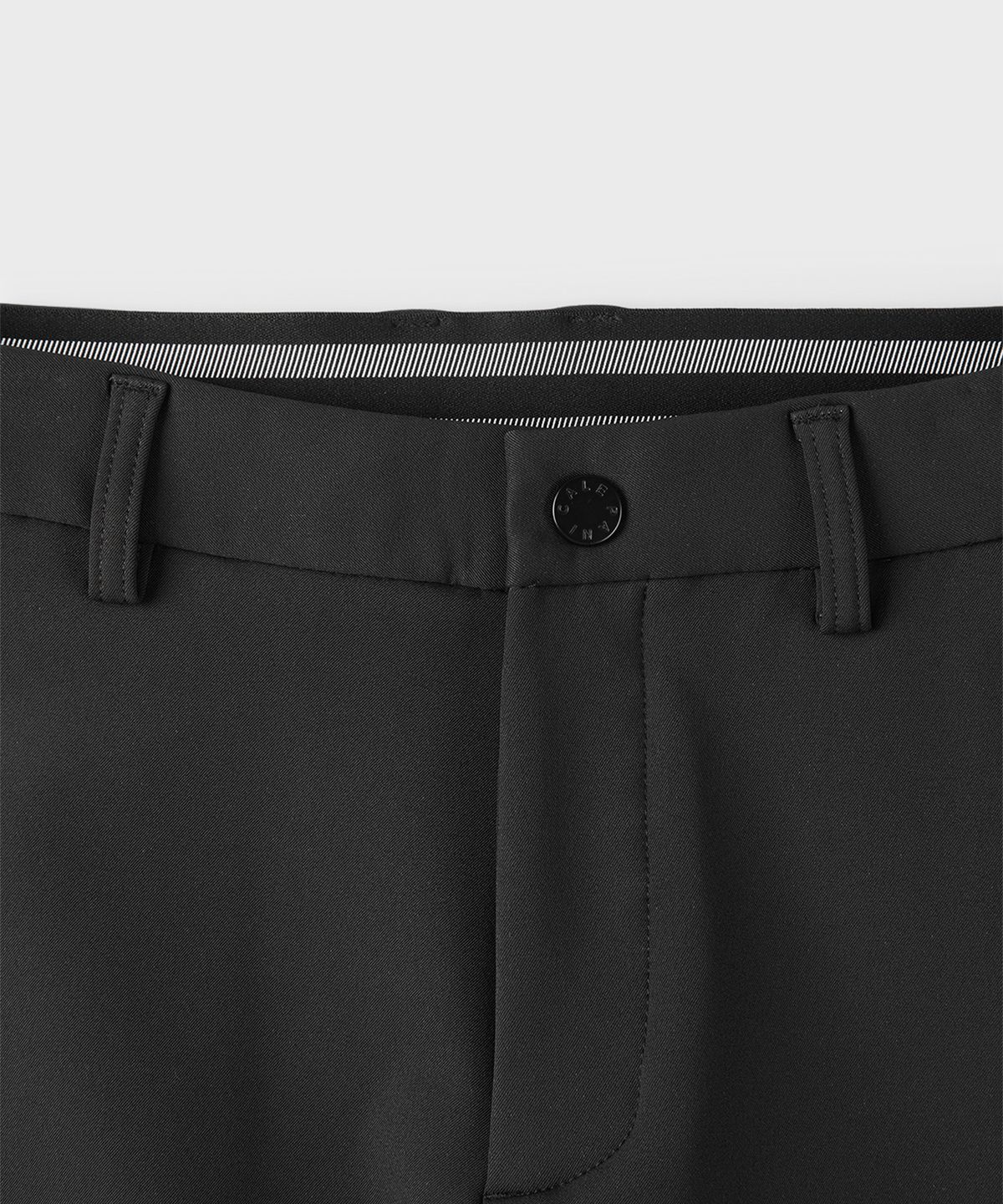 빠니깔레(PANICALE) 블랙 골프 나일론 레귤러슬림핏 기모 팬츠