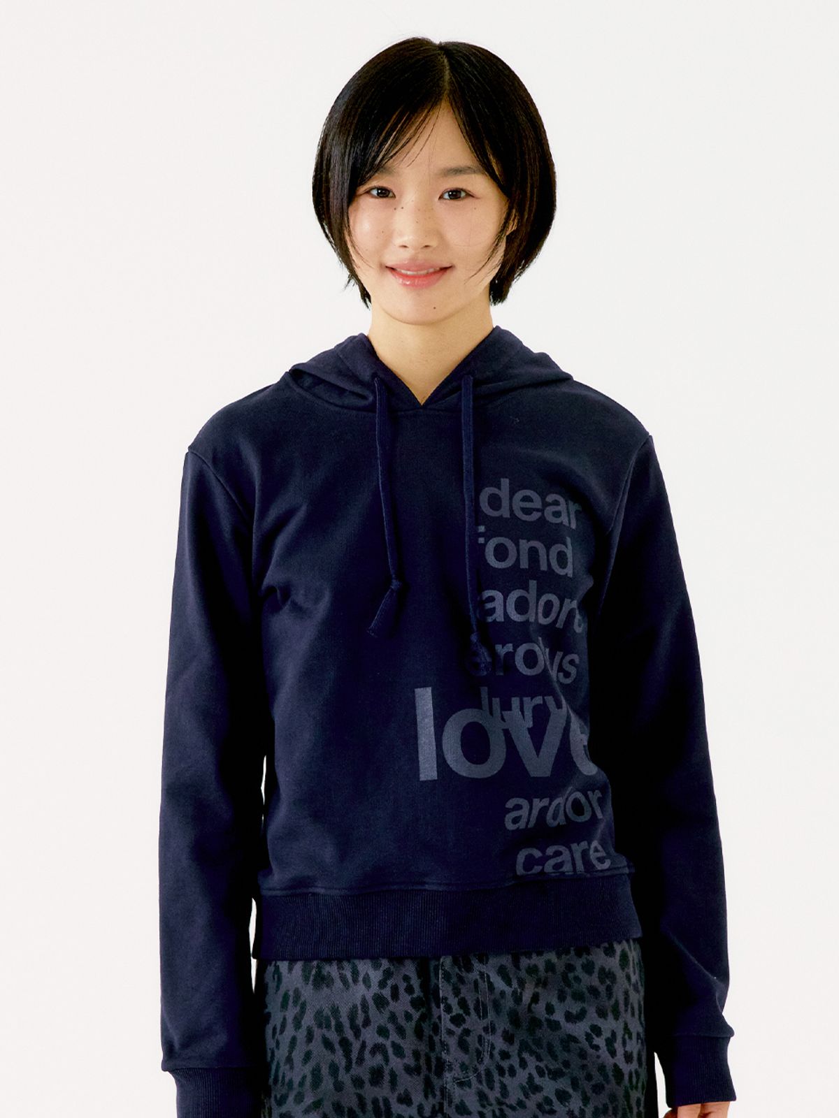 오피쉬(OAFISH) LETTERING HOODIE, NAVY