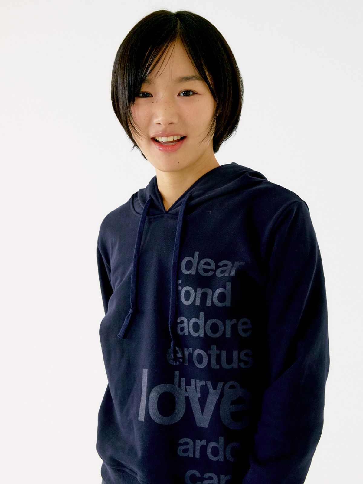 오피쉬(OAFISH) LETTERING HOODIE, NAVY