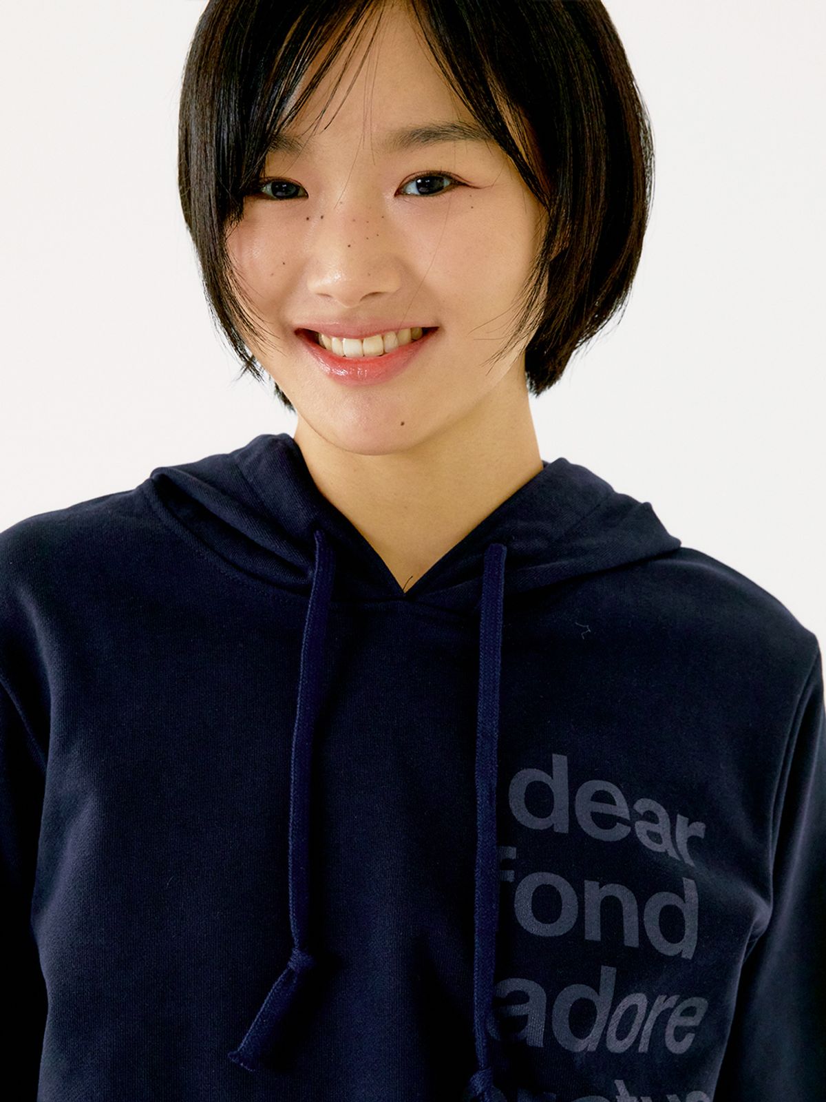 오피쉬(OAFISH) LETTERING HOODIE, NAVY