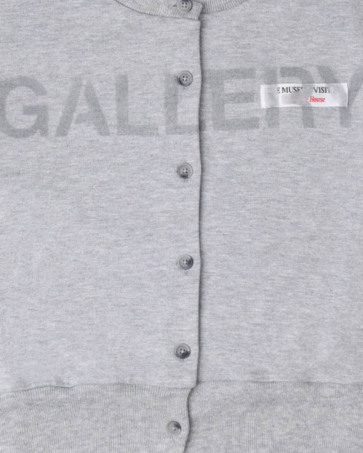 더뮤지엄비지터(THEMUSEUMVISITOR) SPRAYED GALLERY CARDIGAN (GREY)