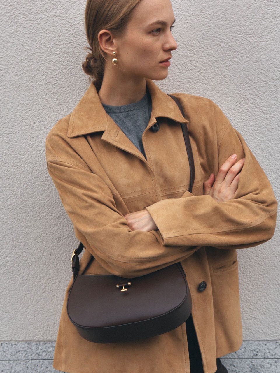 MUSINSA | DEMERIEL Tilda Hobo Bag Choco Brown