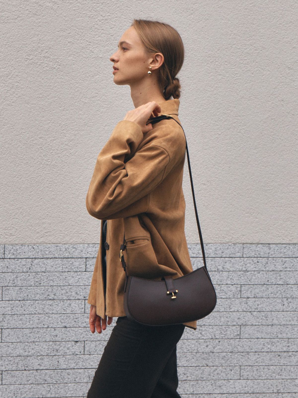 드메리엘(DEMERIEL) Tilda Hobo Bag Choco Brown