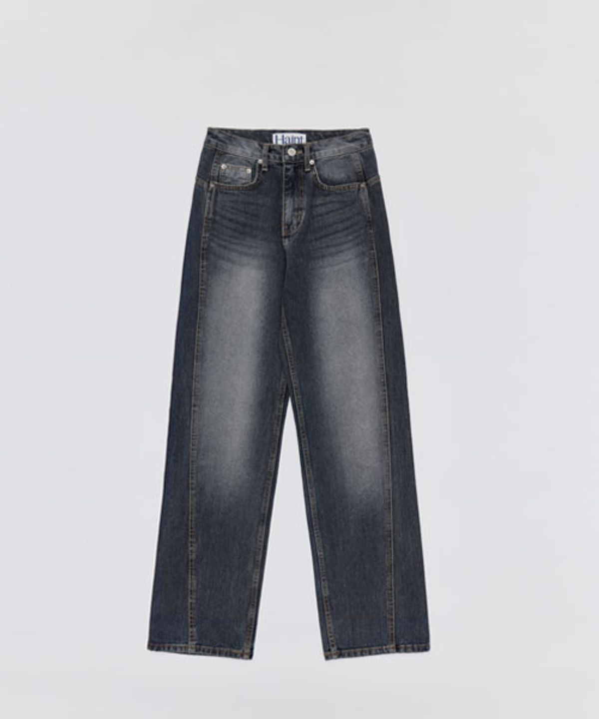 헤인트(HAINT) FRED STITCH LONG WIDE DENIM PANTS