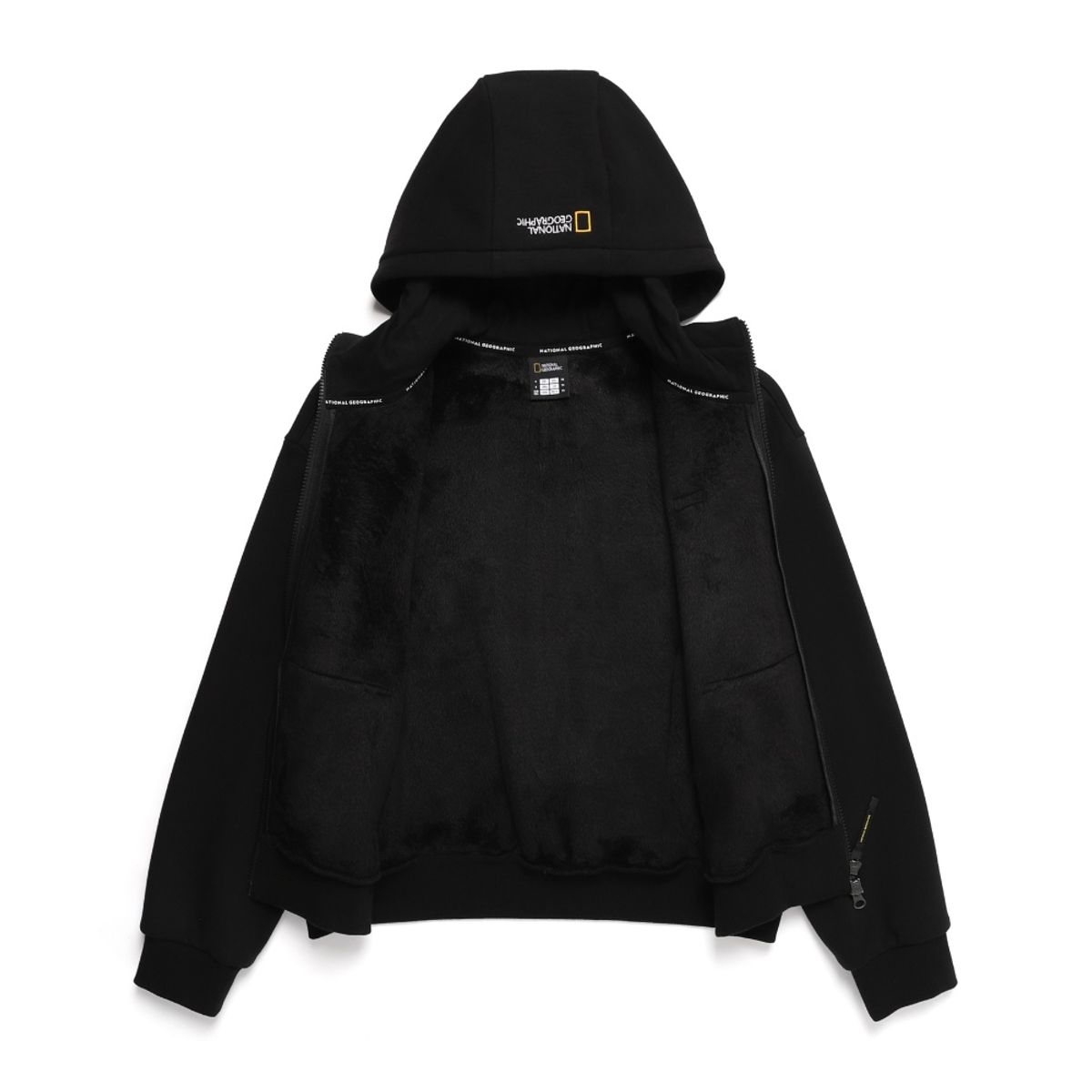 내셔널지오그래픽(NATIONALGEOGRAPHIC) N244WFT910 여성 메이든 기모 후드집업 CARBON BLACK