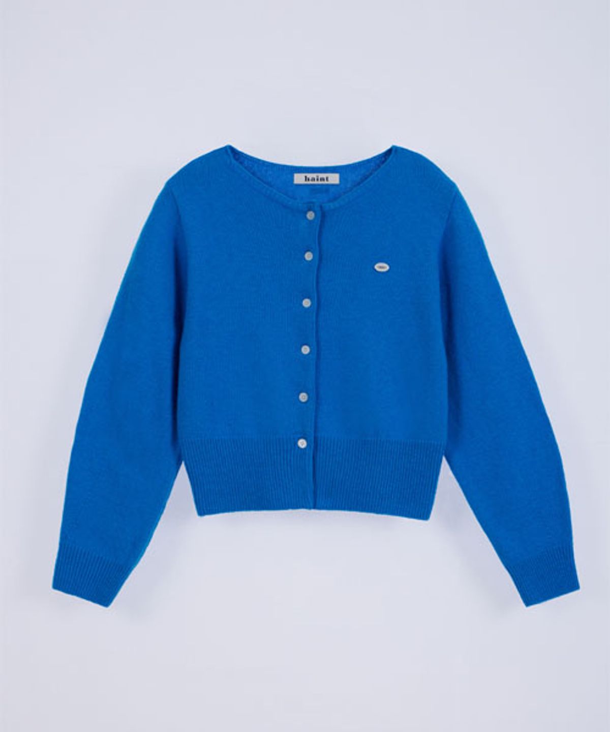 헤인트(HAINT) FRENCH BOAT NECK CARDIGAN_AQUA BLUE