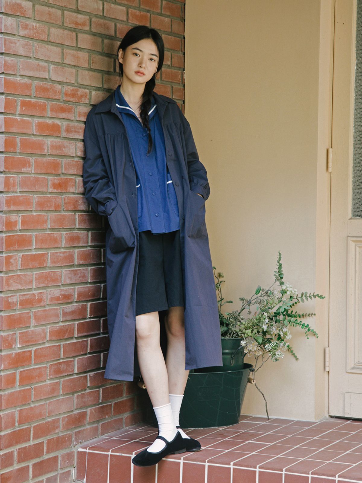 빈센트네이비(VINCENT NAVY) 레이트어텀 원피스코트_네이비