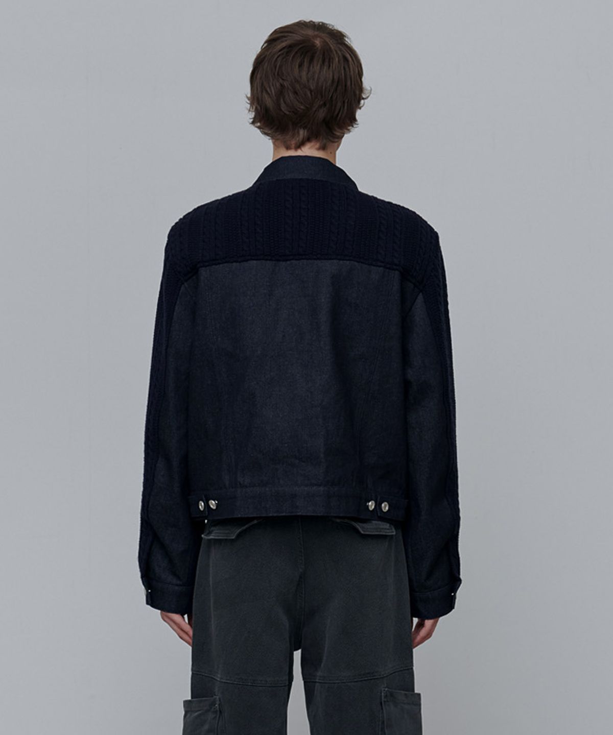 애니타임로릭(ANYTIME LOREAK) Zinnia Mix Jacket-NAVY(RENEWAL)