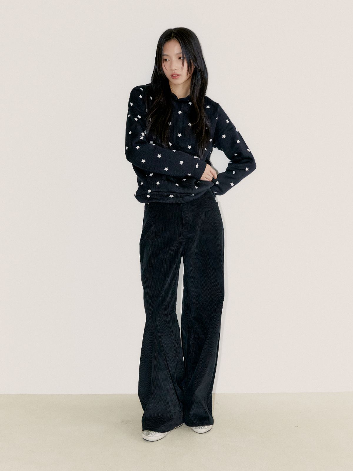 오피쉬(OAFISH) WIDE CORDUROY PANTS, BLACK