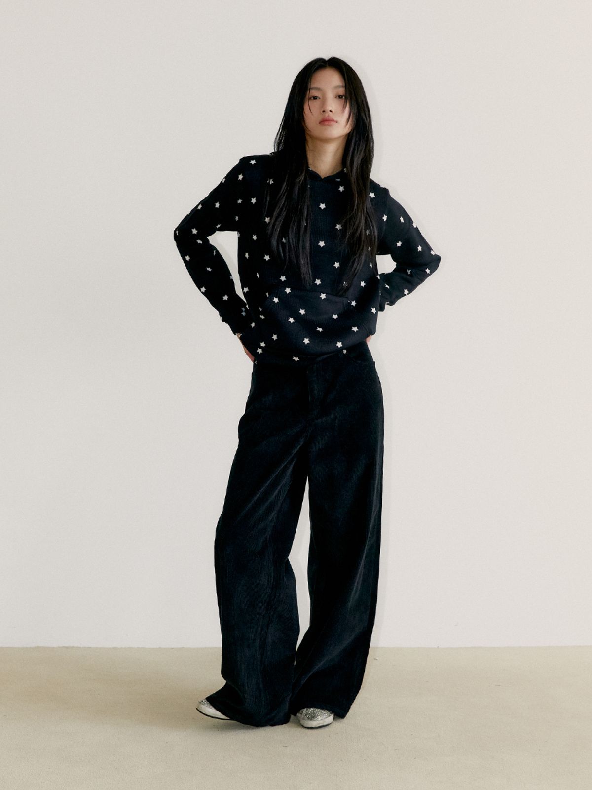 오피쉬(OAFISH) WIDE CORDUROY PANTS, BLACK
