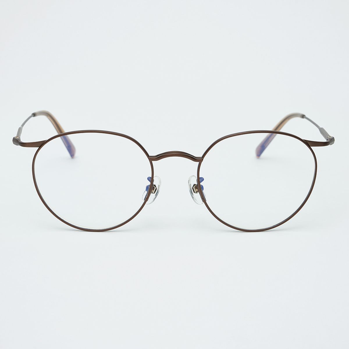 알로아이웨어(ALO EYEWEAR) [illusionist] 오버사이즈 라운드 티타늄 브라운 안경테 IL8404 1616M