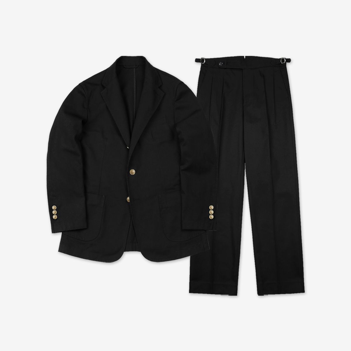 솔티(SORTIE) Reve Cotton Washed Trousers (Black)