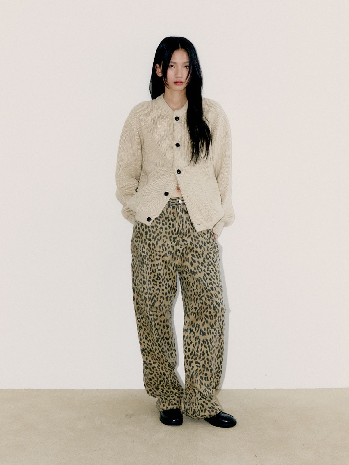 오피쉬(OAFISH) WIDE LEOPARD PANTS, BROWN