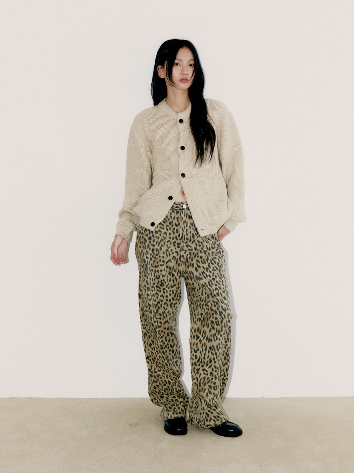 오피쉬(OAFISH) WIDE LEOPARD PANTS, BROWN