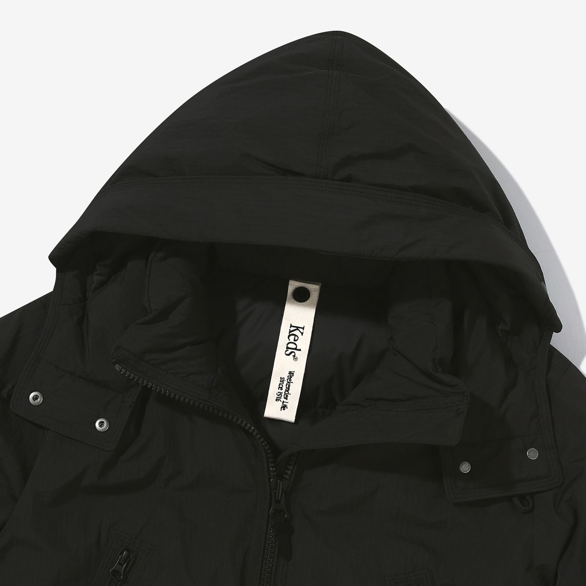 케즈(KEDS) 넌퀼팅 후디 다운 (KD2DJG4103FBLK)