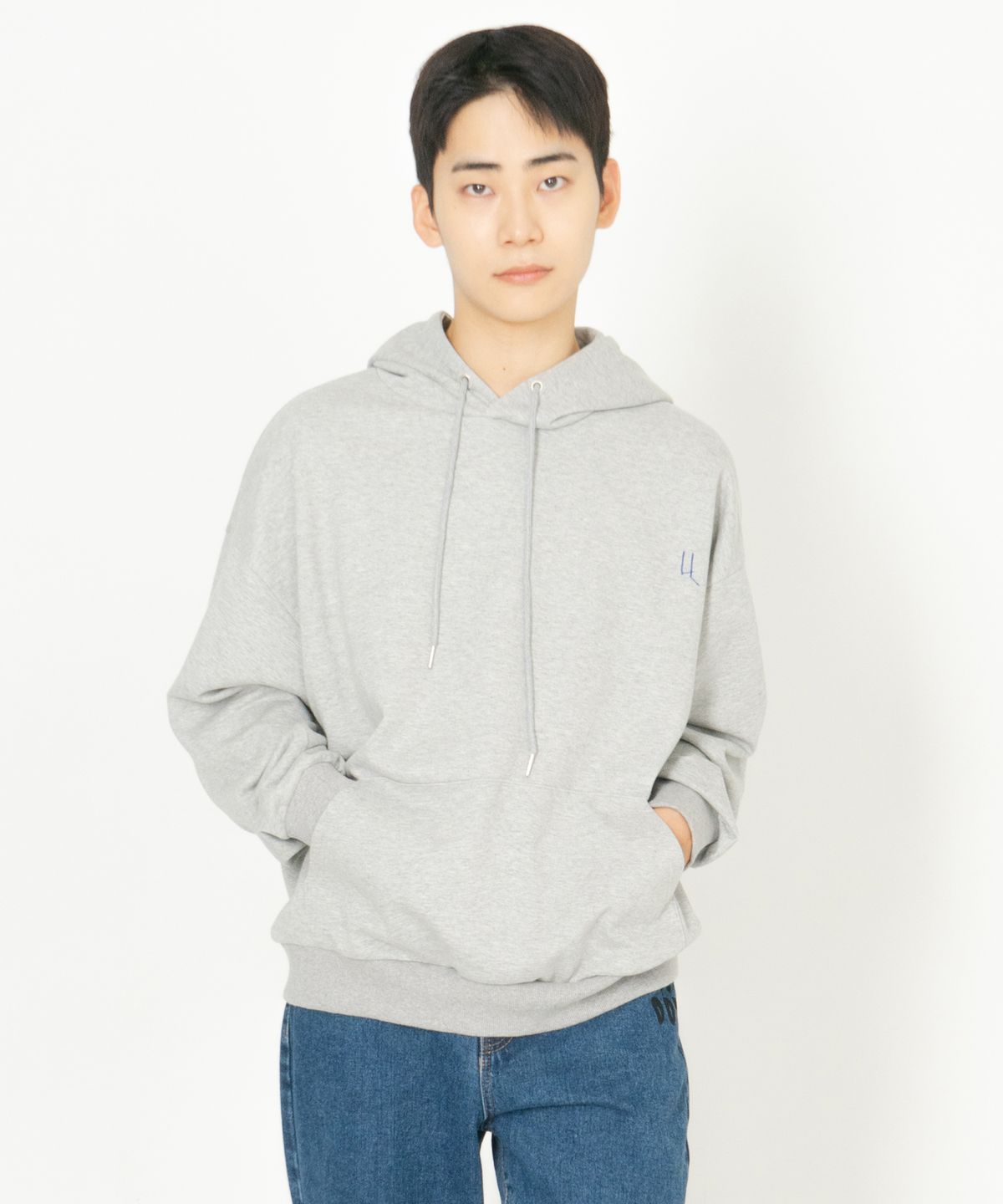 오드닷(ODD DOT) 오드 스퀘어 후드티_그레이