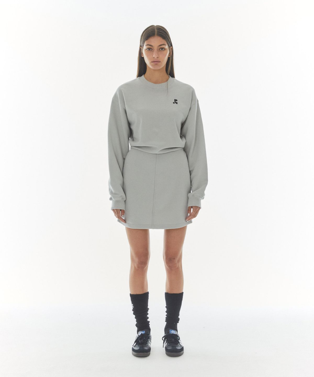 레스트앤레크레이션(REST&RECREATION) JERSEY MINI DRESS - GREY