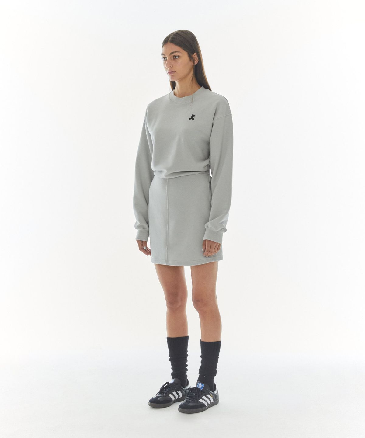 레스트앤레크레이션(REST&RECREATION) JERSEY MINI DRESS - GREY
