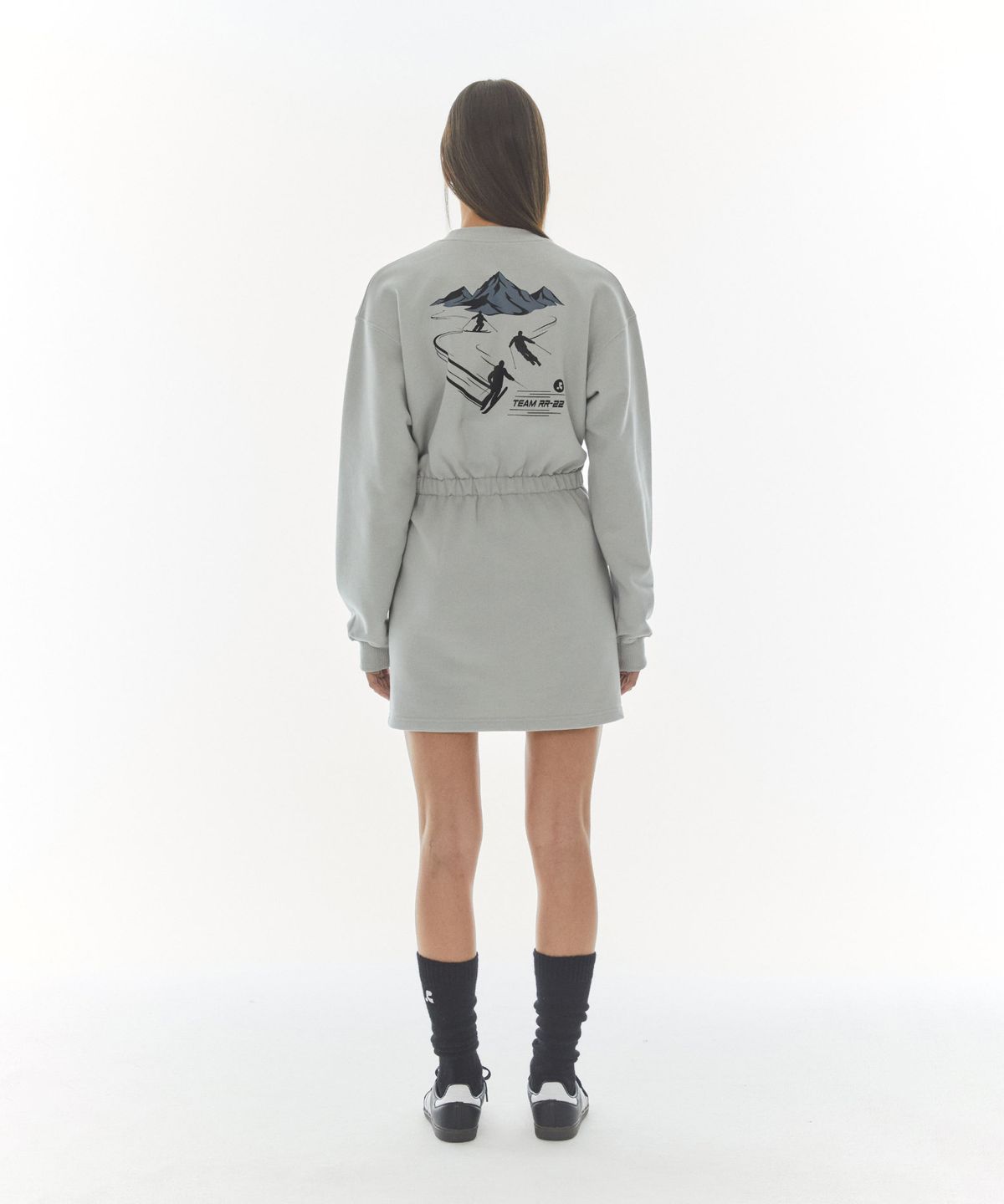 레스트앤레크레이션(REST&RECREATION) JERSEY MINI DRESS - GREY